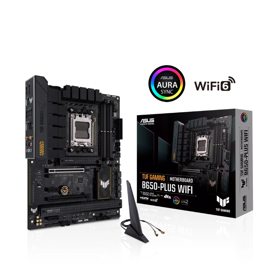 fwebp (9) Tarjeta Madre Asus TUF GAMING B650-PLUS WIFI / ATX / Socket AM5 / x4* 128GB DDR5 / x4 SATA III / M.2 PCIe 4.0 / USB Tipo C / USB 3.2 / HMDI,DP / Bluetooth v5.2 - Image 1