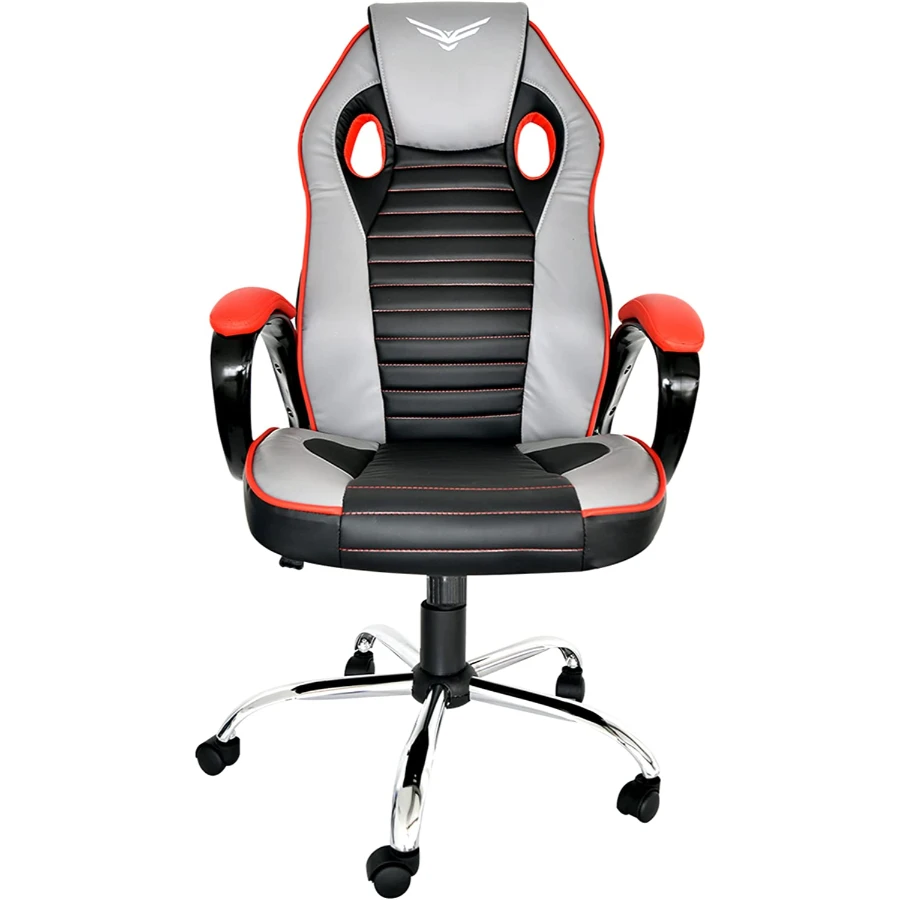 71h5H9M91lL._AC_SL1500_ Silla Gamer NACEB JUGGERNAUT / Reclinable 45° / Descansabrazos / Pistón de clase 3 / Negro Con Gris y Rojo - Image 1