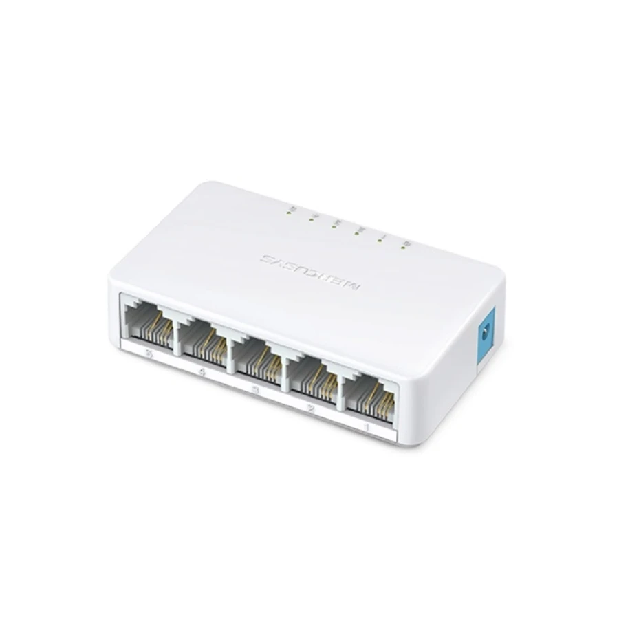 CP-MERCUSYS-MS105-1 Switch MERCUSYS MS105 / 5 Puertos 10/100 Mbps / No Administrable / Plug And Play / CE, RoHS / Para Sobremesa / Blanco - Image 1
