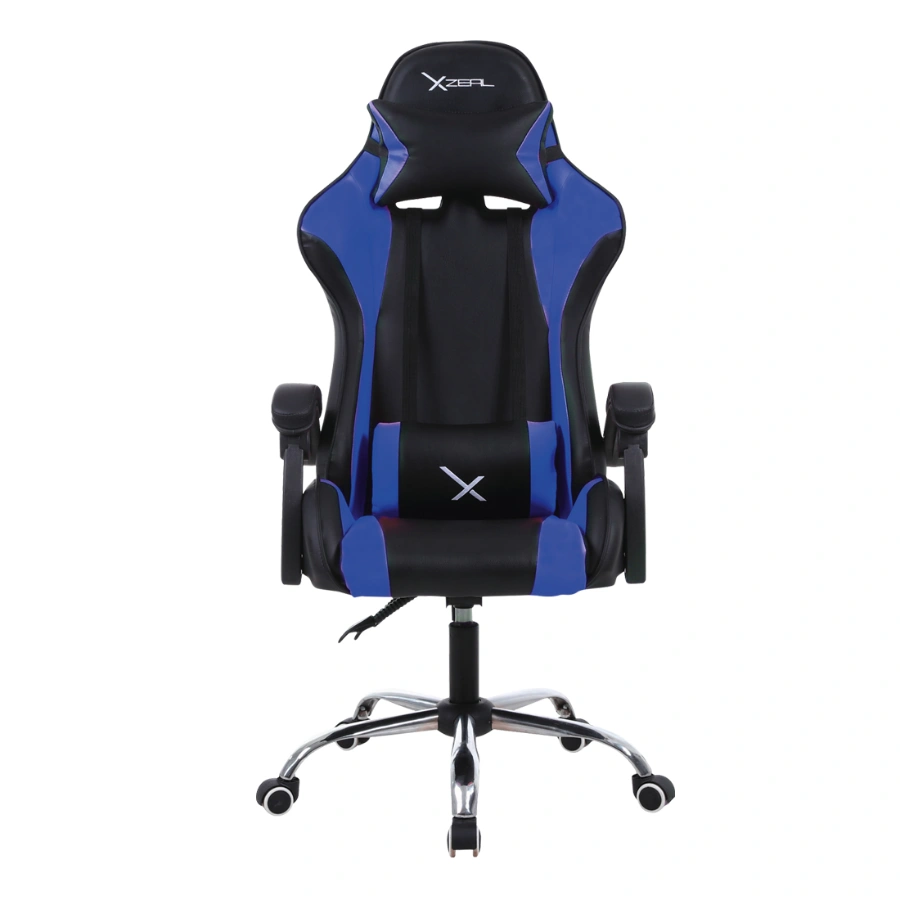 XZSXZ05A_1 Silla GAMER XZEAL X205 / Base De Acero / Descansa Brazos Ajustables / Multi-Inclinación / Ajuste De Altura / Pistón Hidráulico Clase 3 / Negro Con Azul - Image 1