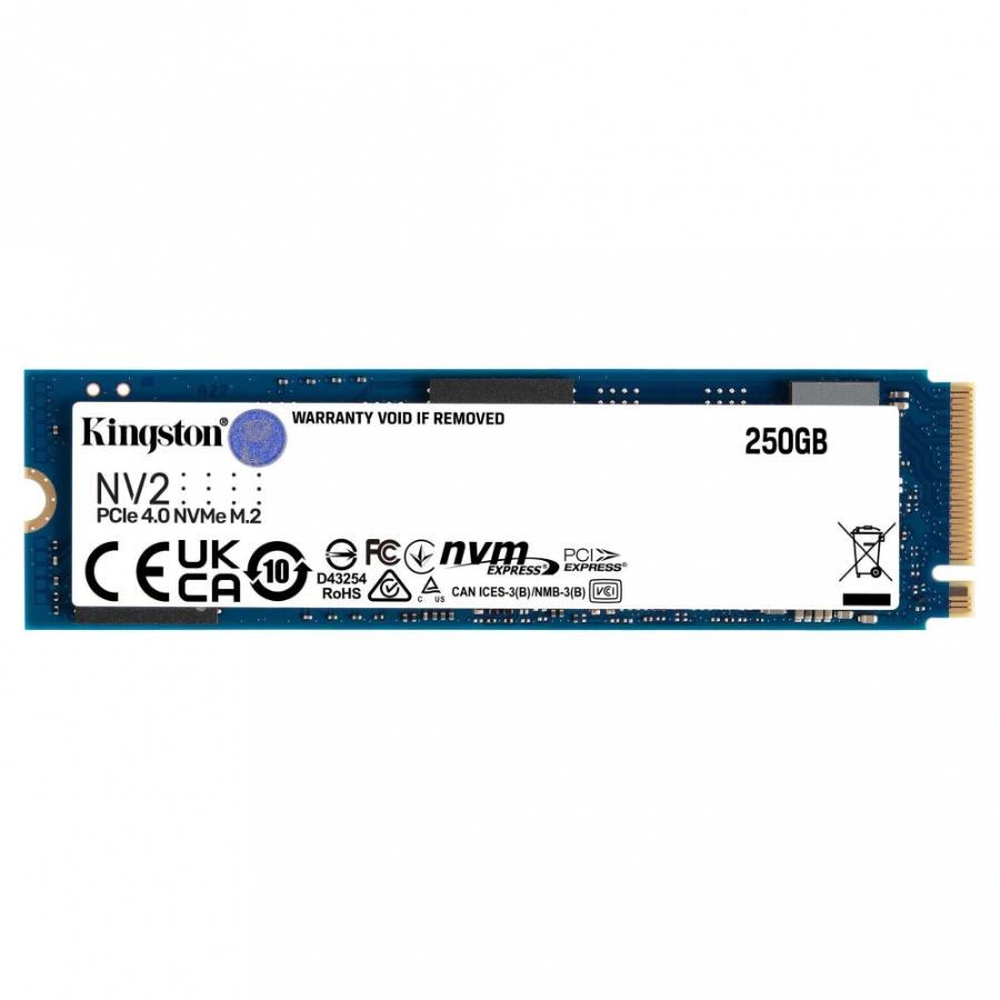 CP-KINGSTON-SNV2S250G-af4221 Unidad SSD M.2 NVME Kingston 250GB NV2 / PCIe 4.0 / 2280 / Lectura 3000MB/seg / Escritura 1300MB/seg - Image 1