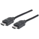 Cable HDMI MANHATTAN / Alta Velocidad 4K 30Hz / Macho A Macho / Blindado / 1.8 metros / Negro / 306119 - Imagen 2