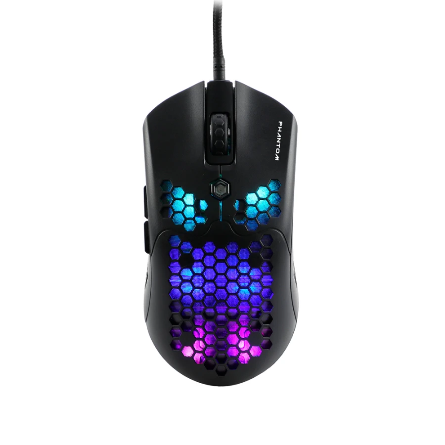 58ebaecb4c7bbff20e87e9c45e6044ca Mouse Gamer NACEB Phantom Rgb / Alámbrico / USB / 6 Botones + Scroll / 400-10000 DPI / Sensor PAW3325 / Negro - Image 1