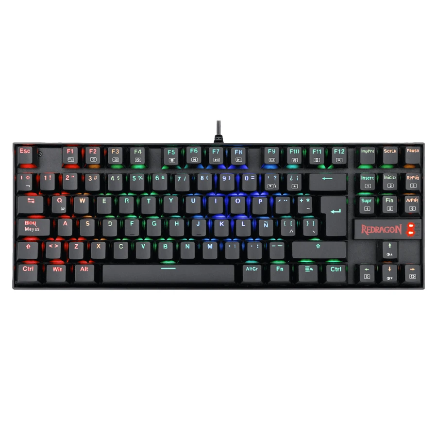 9d78e0543ff0d704778502961d607ab5 Teclado Mecánico REDRAGON Kumara K552 Rgb / Alámbrico / USB / Switch Red / Español / Anti-ghosting / Negro / K552RGB-1R-SP - Image 1