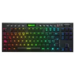 Teclados Mecánico REDRAGON HORUS TKL K621 RGB / Alámbrico, Inalámbrico / USB Tipo C, Bluetooth, Nano USB / Switch Blue Ultra / Español / Negro