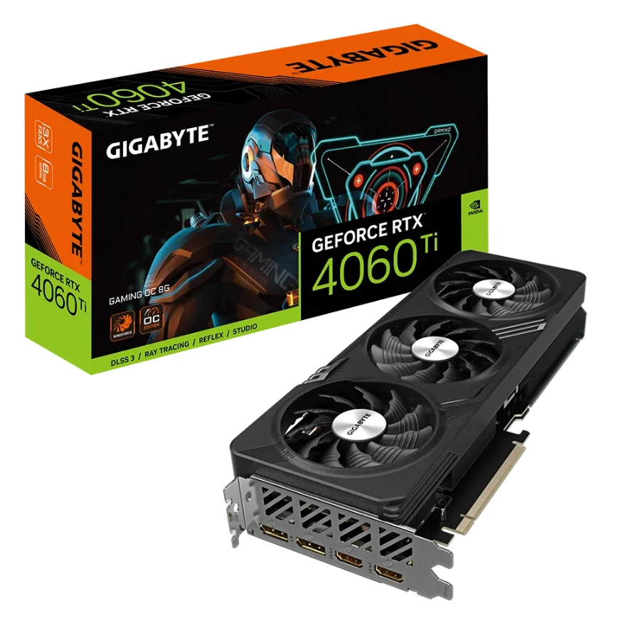1000GV-N406TGAMING OC-8GD Tarjeta De Video GIGABYTE RTX 4060 TI GAMING OC 8G / 8GB GDDR6 / 128 Bits / Núcleos Cuda 4352 / PCI Express Gen 4 / X2 Hdmi, X2 Dp / X1 8Pin - Image 1