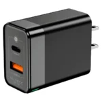 Cargador De Pared ACTECK Energon Prime CP38W AC-935562 / 38W / X1 USB-C / X1 USB A / Negro