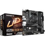 Tarjeta Madre GIGABYTE A520M DS3H V2 / Socket AM4 / 128GB X4 DDR4 4733Mhz / Dp, Hdmi / M.2 Pcie 3.0 / Micro ATX / A520M DS3H V2