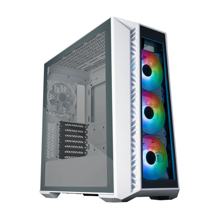 CP-COOLERMASTER-MB520-WGNN-S01-b7f4f5 Gabinete COOLER MASTER MASTERBOX MB520 ARGB / ATX / Cristal Templado / 4 Vent. Incluidos / Hub ARGB incluido / USB 3.2 / Blanco - Image 1