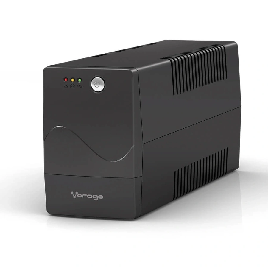 UPS-301-BK-5 No Break VORAGO Ups-301 / 480W / 800VA / 6 Contactos / Supresor De Picos/ 15MIN De Respaldo / Negro / UPS-301 - Image 1