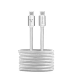 Cable VORAGO CAB-124 / Usb Tipo C - Usb Tipo C / 1 Metro / Carga Rápida / Cobre Estañado / Blanco / CAB-124-WH