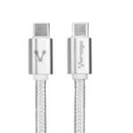 Cable VORAGO CAB-124 / Usb Tipo C - Usb Tipo C / 1 Metro / Carga Rápida / Cobre Estañado / Blanco / CAB-124-WH - Image 2
