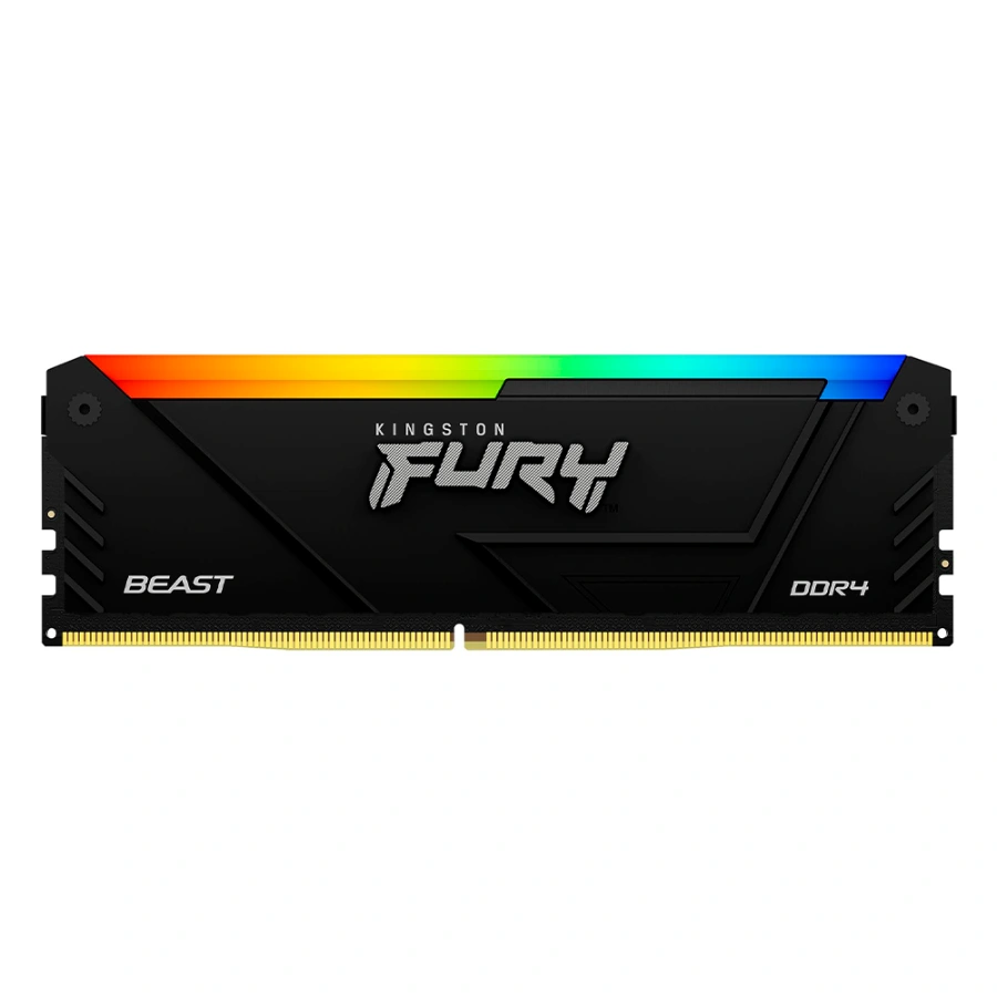 7a3ad1366b101f9e06f54c0785f4c55f Memoria RAM KINGSTON Fury Beast RGB / 8GB / DDR4 3200MHz* OC / CL16 / Negro - Image 1