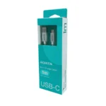 Cable ADATA / USB -A – USB Tipo-C / Versión 3.2 / 5Gbps / 1 Metro / Blanco Con Plata / ACA3AL-100CM-CSV - Image 3