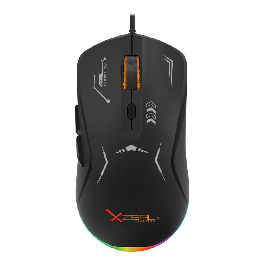 e7b23828e14094fff2dbb02e1c958065 Mouse Gamer XZEAL XST-401 RGB / Alámbrico / Hasta 7200 Dpi / 6 Botones / Cable 1.5mtrs / Negro - Image 1