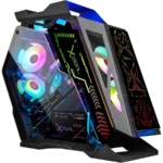 Gabinete XZEAL IR02 ARGB / Micro-ATX / Cristal Templado / 4 Ventiladores Incluidos / USB 3.0 / Color Negro