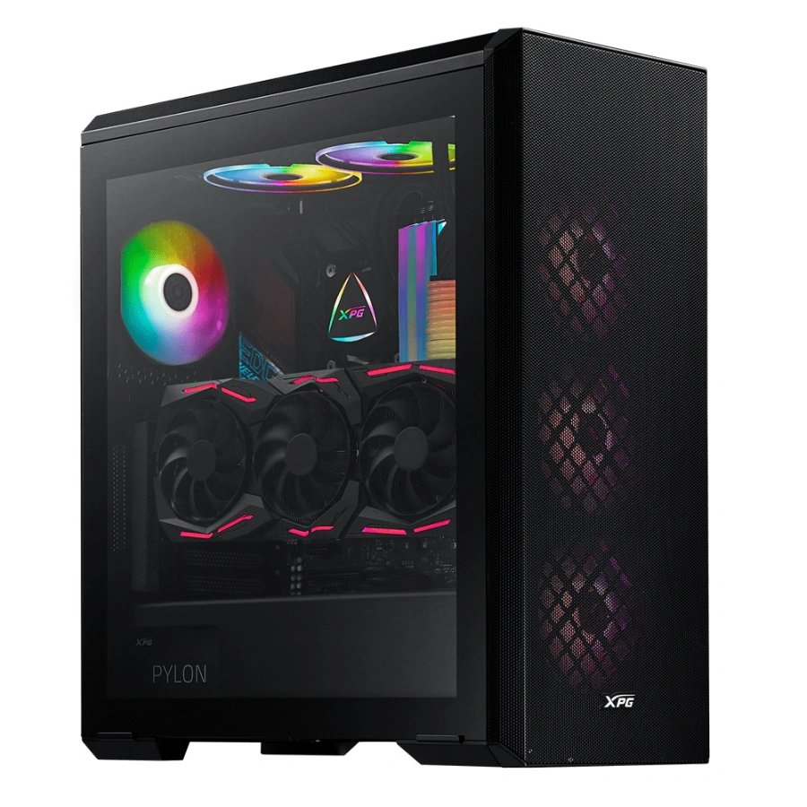 CP-XPG-DEFENDER-BKCWW-86b0fb Gabinete XPG DEFENDER / E-ATX / Cristal Templado / 3 Ventiladores Incluidos 120mm / USB 3.0 / Negro - Image 1