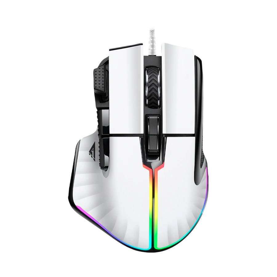 MOG602-WH-01 Mouse Gaming GAME FACTOR MOG602 / 19000 Dpi / 8 Botones / USB / Alámbrico / Multi-Clic / Sensor PIXART 3370 / Blanco - Image 1