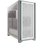 Gabinete CORSAIR 4000D AIRFLOW / E-ATX / Cristal Templado / 2 Ventiladores Incluidos / USB 3.0, USB Tipo C 3.1 / Blanco