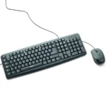 Kit Teclado Y Mouse Verbatim Bravo / Mouse Óptico Diseño Ergonómico / Alámbrico USB / Negro Monocromático / Windows Y Mac