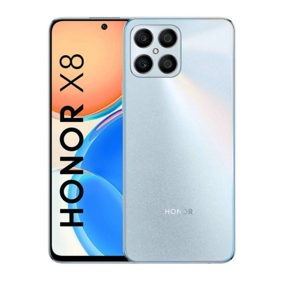 115719315_1 Smartphone HONOR X8 / 6.7" / Snapdragon 680 / 90HZ / Almacenamiento 128GB / Ram 6GB / Cámara 64MP+5MP/16MP / Android 11 / Plata - Image 1