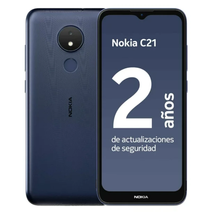 603bb929-f8db-4b43-b272-03f74a6586c1.ec68819281ef6d70b6b03f0810ec1f30 Smartphone NOKIA C21 / 6.5" / Octa-Core / Almacenamiento 32GB / Ram 2GB / Cámara 8MP/5MP / Android 11 / Desbloqueo facial / sensor de huella digital / Azul - Image 1