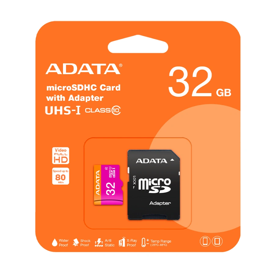 CLASE 123 Micro SDHC Adata Premier / 32GB / Clase 10, Uhs-I / Con Adaptador - Image 1