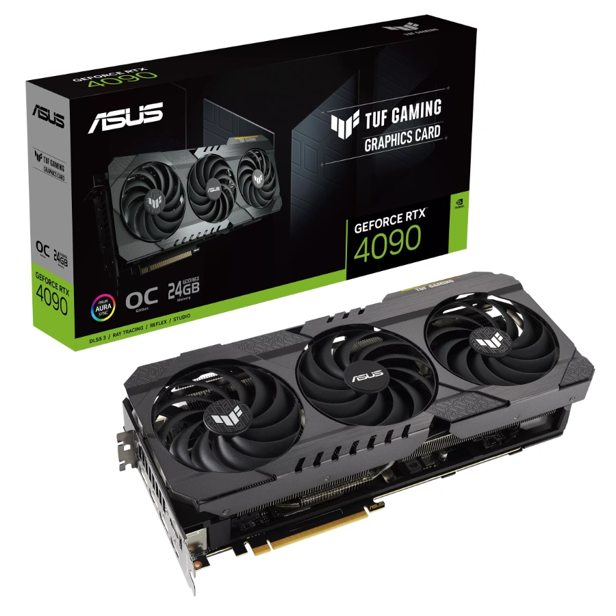 fwebp (1) Tarjeta De Video ASUS TUF GAMING GeForce RTX™ 4090 24GB GDDR6X OG OC Edition ARGB / 384 Bit / Núcleos Cuda 16384 / PCI Express 4.0 / x2 HDMI, X3 Dp / x1 16-pin / OpenGL®4.6 - Image 1