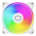 Ventilador COOLER MASTER MASTERFAN MF120 HALO2 / 2050 RPM / 120mm / 51.88 Cfm / 27 dBA / 4Pin 12V, 3Pin 5V ARGB / Blanco