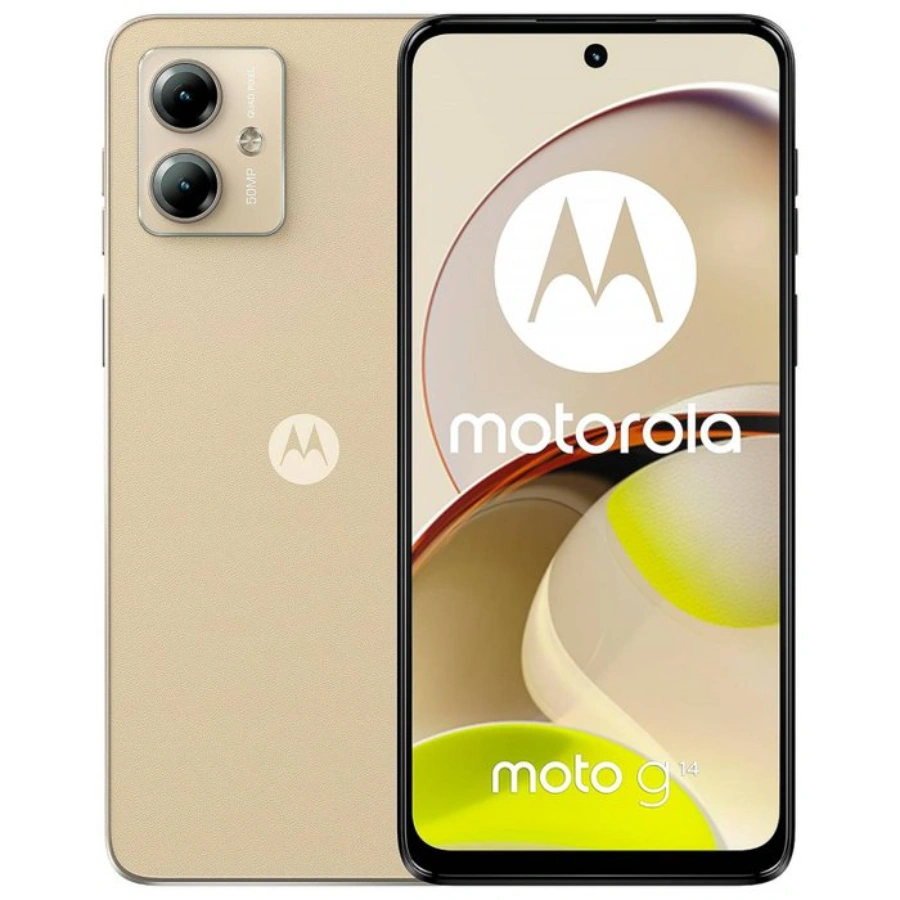 6580de508efe8-83d1c502-2f59-4c48-92e0-7a0b9c04f94c-1600x1600 Smartphone MOTOROLA G14 / 6.5" / UNISOC T616 / Almacenamiento 128GB / RAM 4GB / Cámara 50MP+2MP/8MP / Android 13 / Beige - Image 1