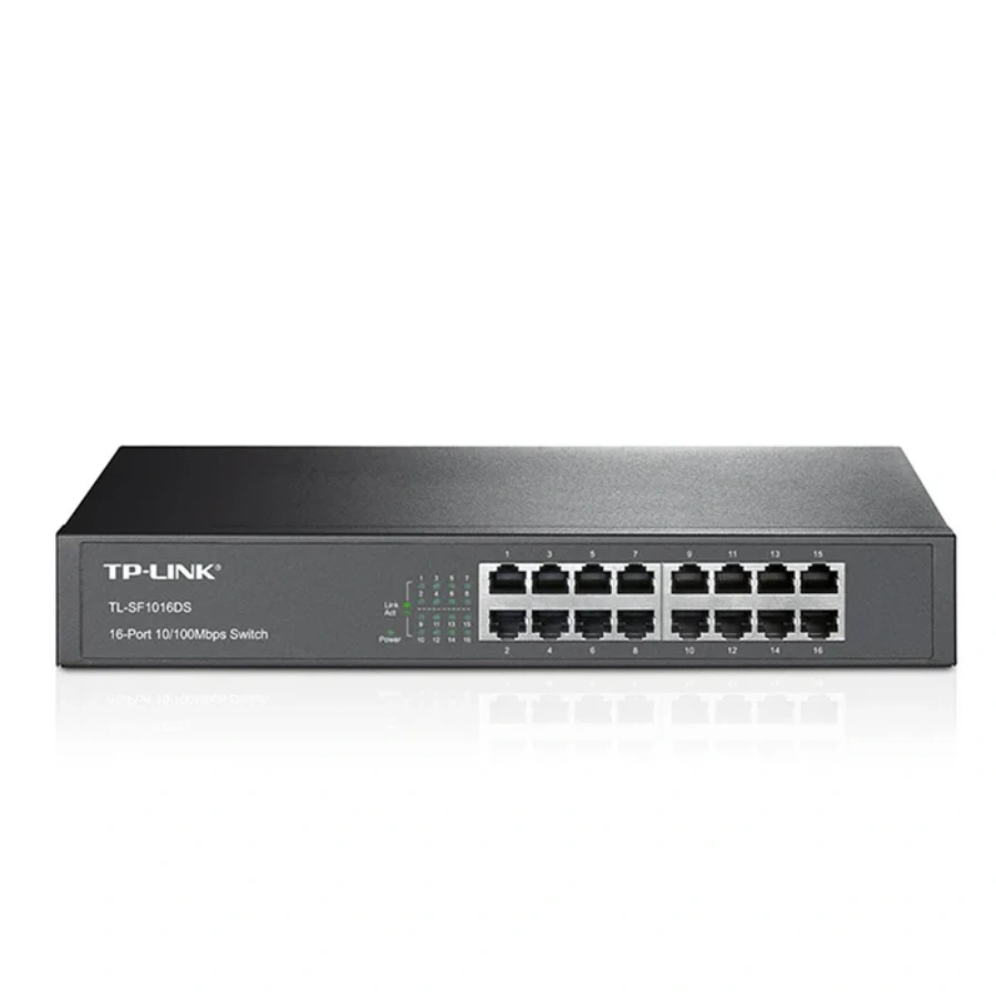 195e88bf-f308-4492-ba15-4c8d61bd4c92_700x700 Switch TP-Link TL-SF1016DS / 16 Puertos RJ45 10/100Mbps / No Administrable / Para Escritorio O Montaje En Rack / Negro - Image 1