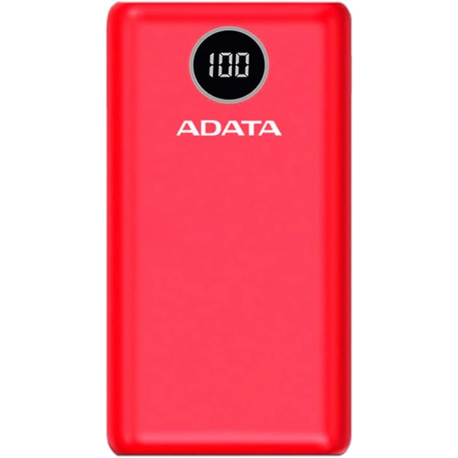 41CENndlfEL._AC_SL1000_ Powerbank ADATA AP20000QCD-DGT-CRD / Visualizador LCD / Batería 20000 MAH / 2 Puertos USB / 1 Puerto USB-C / Color Rojo - Image 1