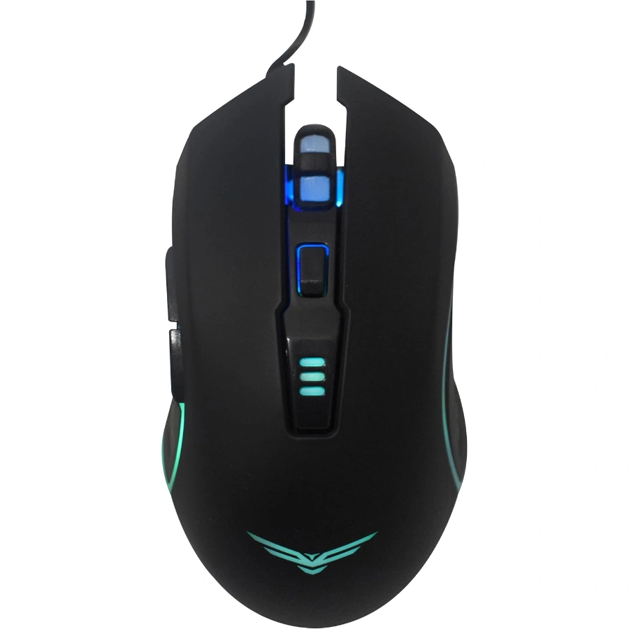 61wK3HqQXAL._AC_SL1500_ Mouse Gamer NACEB HORUS RGB / Alámbrico / USB / Cable 1.5m / 5 Botones / 3200 Dpi Ajustables / Ergonómico / Sensor Óptico / Negro - Image 1