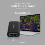 Cable Adaptador ACTECK Shift Plus AH440 / HDMI A USB C / 4K / 10Cm / Negro - Image 2