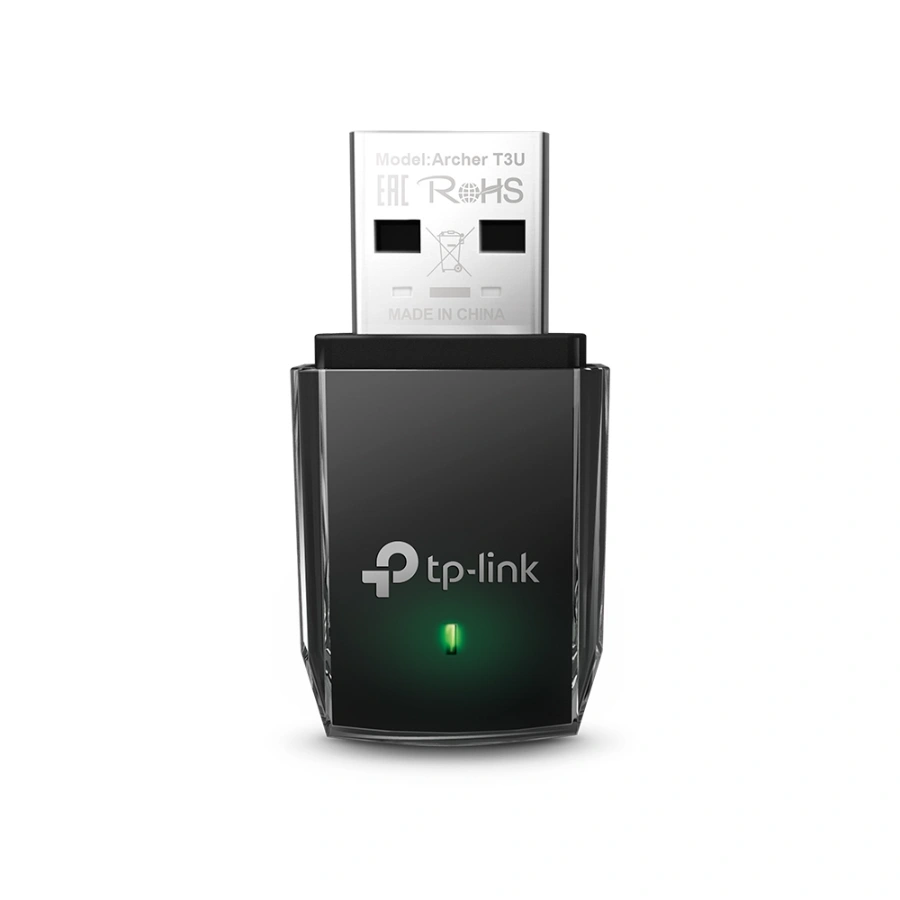 Archer_T3U_UN_1.0_01_large_1536927389428j Adaptador USB Mini TP-LINK Archer T3U / Inalámbrico / Doble Banda AC1300 / 2.4GHz, 5GHz / MU-MIMO / USB 3.0 / Negro - Image 1