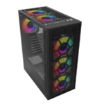 Gabinete BALAM RUSH Dragonfly Mesh GM740 / Media Torre / ATX, Micro ATX, Mini ITX / Panel Cristal Templado / Incl. 4 Ventiladores RGB / USB 2.0, 3.0 / Negro - Image 3