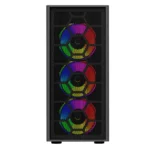 Gabinete BALAM RUSH Dragonfly Mesh GM740 / Media Torre / ATX, Micro ATX, Mini ITX / Panel Cristal Templado / Incl. 4 Ventiladores RGB / USB 2.0, 3.0 / Negro - Image 4