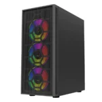 Gabinete BALAM RUSH Dragonfly Mesh GM740 / Media Torre / ATX, Micro ATX, Mini ITX / Panel Cristal Templado / Incl. 4 Ventiladores RGB / USB 2.0, 3.0 / Negro - Image 2