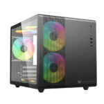 Gabinete Gamer BALAM RUSH Tank Mini GI930 / Micro-ATX / Cristal Templado / 3 Ventiladores RGB Incluidos / USB-C, USB 2.0, 3.0 / Negro