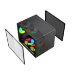 Gabinete Gamer BALAM RUSH Tank Mini GI930 / Micro-ATX / Cristal Templado / 3 Ventiladores RGB Incluidos / USB-C, USB 2.0, 3.0 / Negro - Image 4