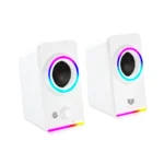 Bocinas Gamer BALAM RUSH GLIMM STYLE BG565 / Alámbricas, Inalámbricas / USB, Bluetooth, 3.5 MM / Sonido Estéreo / 10W / Iluminación LED / Blanco - Image 2