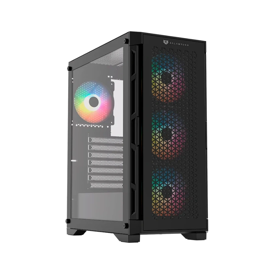 BR-938839-1 Gabinete Gamer BALAM RUSH Carbono Twin Mate 5000 / ATX / Cristal Templado / 4 Ventiladores ARGB Incluidos / USB-C, USB 2.0, 3.0 / Negro - Image 1