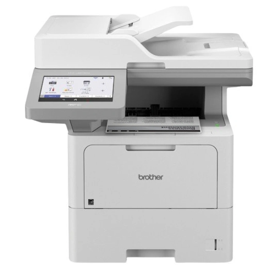 BROTHER_MFCL6915DW Impresora Multifuncional Empresarial BROTHER MFCL6915DW / Láser / Blanco Y Negro / Inalámbrica / Wi-Fi, USB, Ethernet / 52ppm / Copia, Imprime, Escanea / Blanco - Image 1