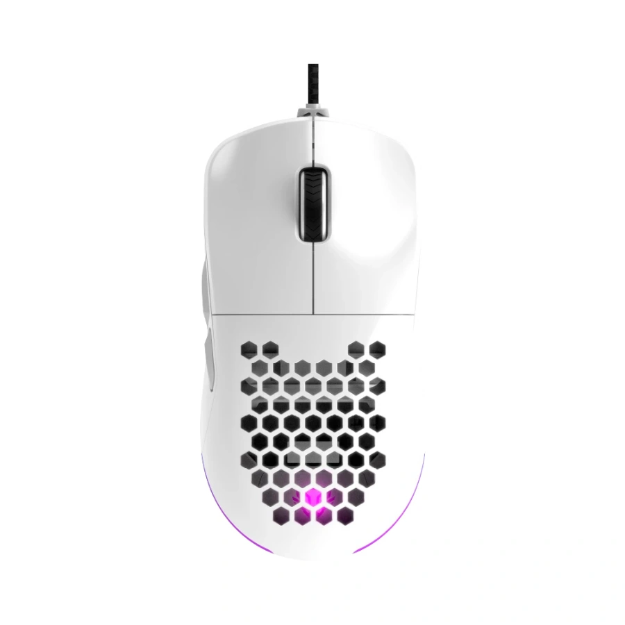 CP-BALAMRUSH-BR-936897-fece6f Mouse Gamer BALAM RUSH SPEEDR EVO MG939 RGB / 12800 Dpi Ajustables / 6 Botones / Usb / Alámbrico / Desplazamiento Ultra Speed / Caratulas Intercambiables / Sensor Instant / Blanco - Image 1