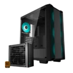 Gabinete Gamer DEEPCOOL CC560 / ATX / Fuente Incluida 600W / Cristal Templado / 4 Ventiladores LED Incluidos / USB 3.0, USB 2.0 / Negro