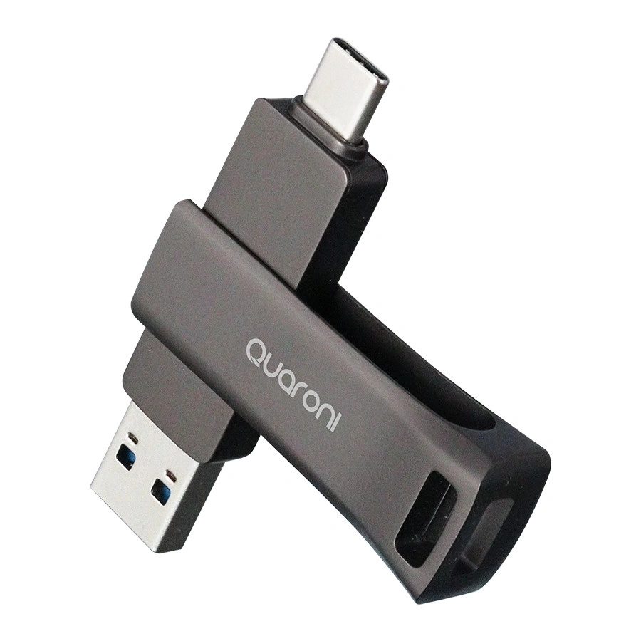 CP-QUARONI-QUM-05-dc773c Memoria USB QUARONI / 32GB / USB 3.2 / Dual A&C / Otg / Metalico - Image 1