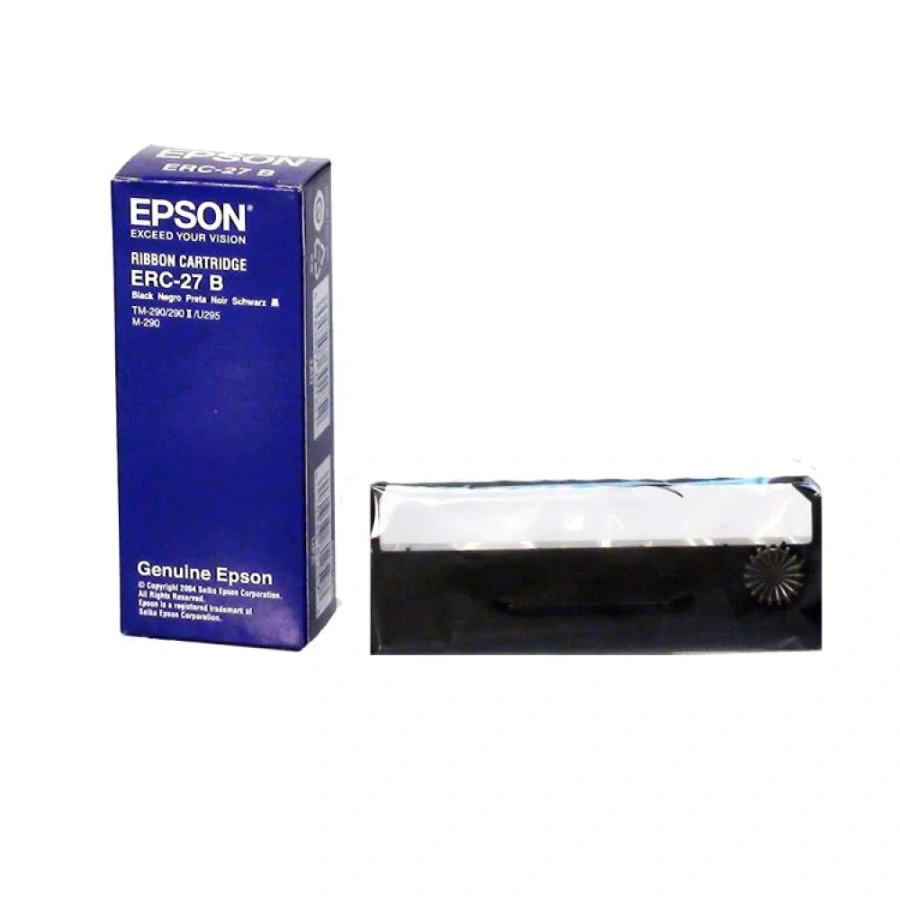 ERC-27B-1000x1000.JPG (1) Cinta De Tinta EPSON ERC-27B / Para Impresoras De Tickets / Matriz De Punto / Color Negro - Image 1