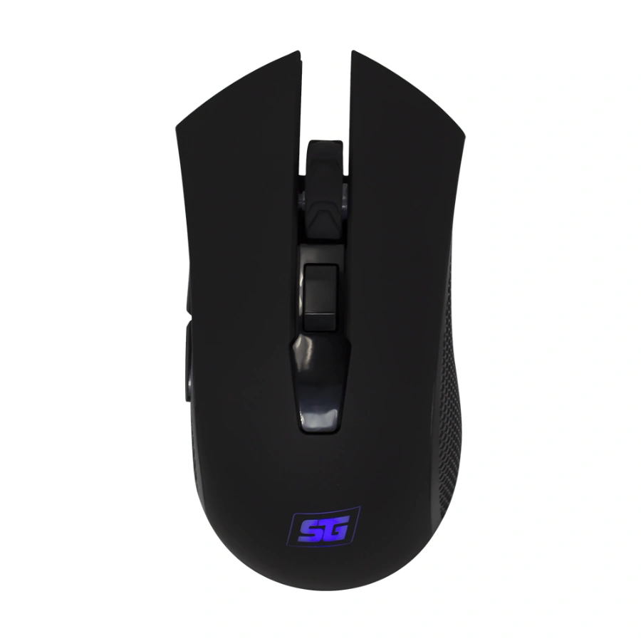 MO-600_01 Mouse Gamer VORAGO START THE GAME MO-600 / Inalámbrico / 2,400 DPI / Recargable / 6 Botones Personalizables / Óptico / USB / Color Negro - Image 1