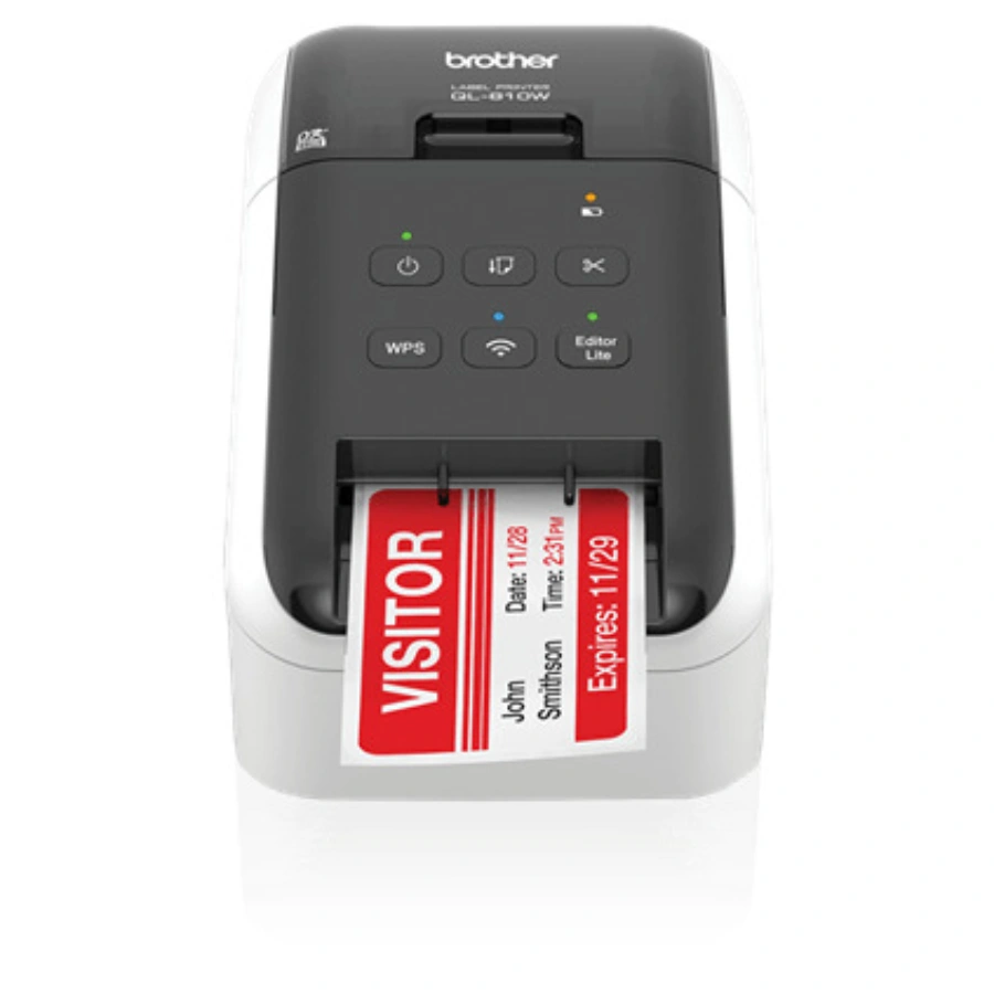 QL810W_front Impresora De Etiquetas BROTHER QL810W / Hasta 110 Etiquetas Por Minuto / Max. Resolución 300x600 DPI / USB / Blanco/Negro - Image 1