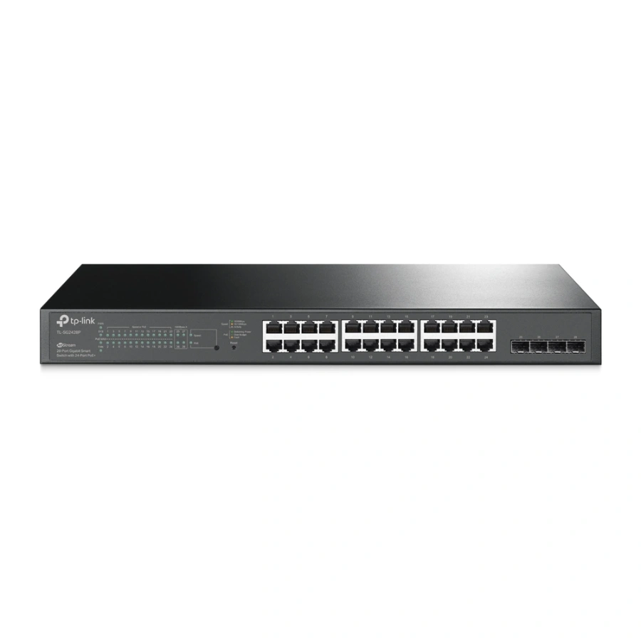 TL-SG2428P_UN_1.0_01_large_1594869164133w (1) Switch TP-LINK TL-SG2428P / 24 Puertos Rj45 / 10 /1000 Mbps / Fcc, Ce, Rohs / 56 Gbps / L2+ / Negro - Image 1